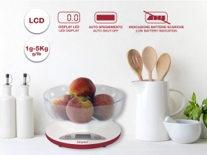 Cantar de bucatarie digital Beper BP.802, 5 kg, cu bol detasabil, albrosu - Img 6