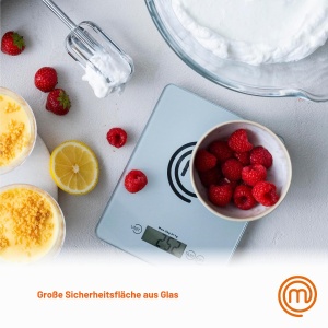 Cantar de bucatarie digital MasterChef, 5kg, sticla securizata, argintiu - Img 4