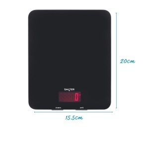 Cantar de bucatarie digital Salter 1160 BKDR 10kg capacitate functie Tara platforma din sticla negru - Img 7