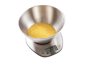 Cantar de bucatarie Mesko, inox, 5 kg, 21,5 x 21,5 x 10,5 cm - Img 5