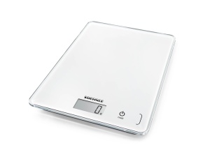 Cantar de bucatarie Soehnle Page Compact 300 alb, digital de bucatarie cu capacitate de incarcare de pana la 5 kg, cantar cu afisaj LCD usor de citit, cantar digital cu functie de cantarire