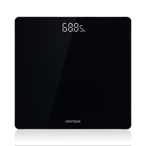 Cantar digital GRIFEMA GA2001-28 capacitate 180 kg, design din sticla, negru