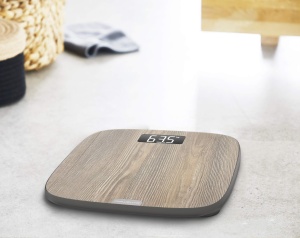 Cantar digital Rowenta Origin Light Wood BS1600 afisaj mare finisaj lemn capacitate 160 kg - Img 4