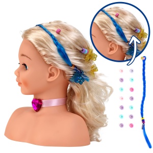 Cap de machiaj si coafura Theo Klein 5236 Princess Coralie, 25 cm, multicolor - Img 5
