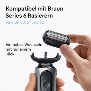 Cap de ras Braun Series 6 64B Original Negru Compatibil cu modelele 606162 - Img 6