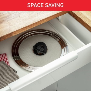 Capac anti-stropire inox Tefal Ingenio 24-30 cm, usor de curatat, design compact - Img 4
