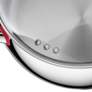 Capac de oala WMF Quality One, 16 cm, din sticla cu maner metalic, rezistent la caldura - Img 2