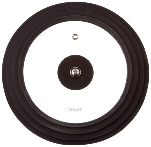 Capac de sticla Ibili 182022 cm Transparent Negru Margine Silicon - Img 3