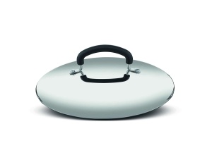 Capac din otel inoxidabil Lagostina Pratica, 18 cm, gri si negru