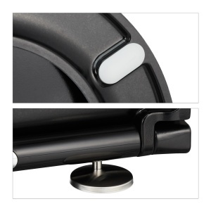 Capac WC Relaxdays D-Form cu Absenkautomatik, 36 x 45 cm, Duroplast, Negru - Img 8