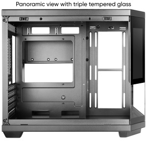 Carcasa Gaming Micro-ATX Mars Gaming MC-3TCORELCDM, Display IPS 7.2, Sticla Tripla, Negru - Img 3