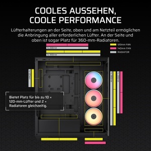 Carcasa PC Corsair 3500X LX-R RGB, Mid-Tower, 3 ventilatoare RGB, Negru - Img 5