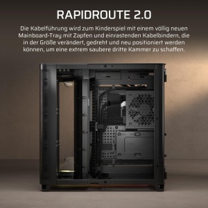 Carcasa PC CORSAIR AIR 5400 RS-R ARGB, 3 camere, neagra - Img 8