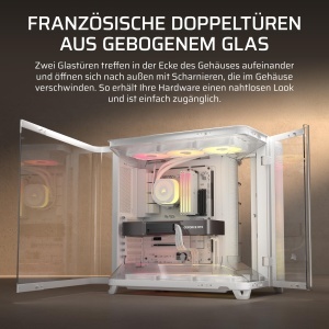 Carcasa PC CORSAIR AIR 5400 RS-R ARGB, Dreikammer Design, Alb - Img 7
