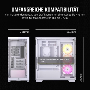 Carcasa PC Corsair iCUE LINK 3500X RGB, Mid-Tower, Geam Temperat, Alb - Img 8