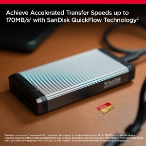 Card MicroSD SanDisk Extreme 64GB, viteza citire 170 MBs, adaptor SD, rosuauriu - Img 4