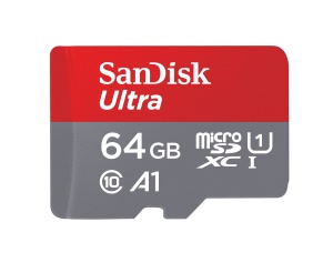 Card microSD SanDisk Ultra 64 GB UHS-I pentru Chromebook, A1, Class 10