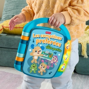 Carte muzicala Fisher-Price cu 5 cantece, lumini si sunete, pentru bebelusi - Img 5