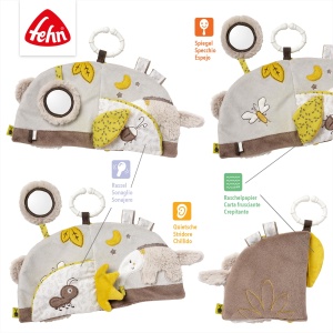 Carte senzoriala pentru bebelusi Fehn Koala cu sunete si oglinda prindere universala - Img 4