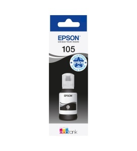 Cartus Cerneala Epson EcoTank 105, Negru, Pigmentat, 3.400 Imprimari