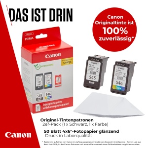 Cartuse de cerneala Canon PG-545 CL-546, 1 x Negru, 1 x Colorat, 50 foi fotopaper - Img 2