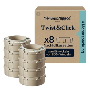 Cartuse de schimb Tommee Tippee TwistClick, 10.5m, 8 bucati