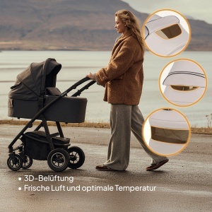 Carucior 2-in-1 LIONELO AMBER PLUS pentru copii, 0-4 ani, max 22kg - Img 6