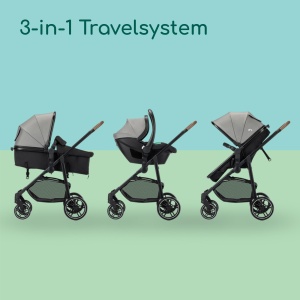 Carucior 3 in 1 Bebeconfort Haze Trio Lux, 0-4 ani, Culoare Gri - Img 3