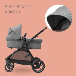Carucior 3 in 1 Maxi-Cosi Zelia S, Compact, 0-4 ani, Culoare Gri - Img 7