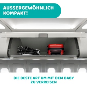 Carucior Chicco We, pliabil, ultrausor, de la nastere pana la 22 kg, carucior de calatorie, ultra-compact, inclinabil, inchidere cu o singura mana, bretele captusite, geanta si husa de ploaie, negru - Img 3