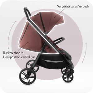 Carucior copii MoMi CLARA pliabil 22 kg 5 puncte siguranta accesorii incluse - Img 5