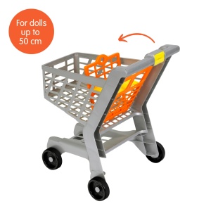 Carucior de cumparaturi Theo Klein cu loc pentru papusi, 42 cm - Img 4