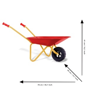 Carucior de gradina Theo Klein 7669, metal, 10 kg, cu unelte incluse - Img 4