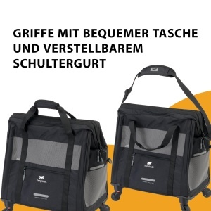 Carucior Ferplast Dog Crate Voyager Cutie de transport pisici Geanta pentru caini maner extensibil curele reglabile deschidere larga roti detasabile m - Img 7