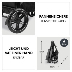 Carucior Hauck 2in1 Shop N Care Travel Set Pliabil UV Protectie 50 Gri - Img 5