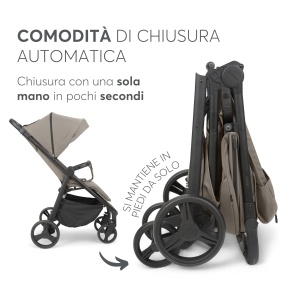 Carucior KikkaBoo Urban pliabil pana la 22 kg roti EVA Beige - Img 6