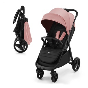 Carucior Kinderkraft RINE, capacitate 22 kg, pliabil, cu protectie UV, roz