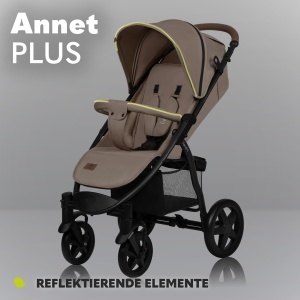 Carucior Lionelo Annet Plus pentru copii pana la 22 kg, cu spatar reglabil si accesorii - Img 7