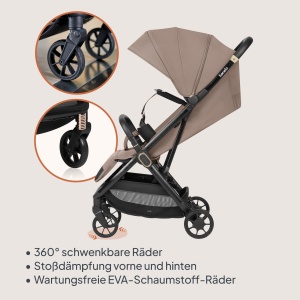 Carucior Lionelo Bess pentru copii 0-4 ani, 22 kg, 360 roti pivotante, usor - Img 5