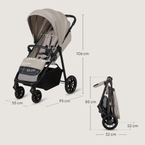 Carucior Lionelo Emerald pentru copii, 6 luni - 4 ani, pliabil, 22 kg - Img 9