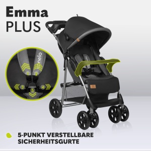 Carucior LIONELO Emma Plus pentru copii pana la 15 kg, cu sistem de inclinare si accesoriu - Img 3