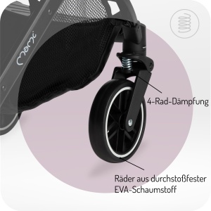 Carucior MoMi ESTELLE, pliabil, 7.5kg, pentru copii pana la 15kg - Img 4
