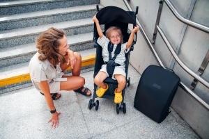 Carucior MoMi GRACE ultracompact pliabil cu rucsac inclus pentru copii 6 luni - Img 2