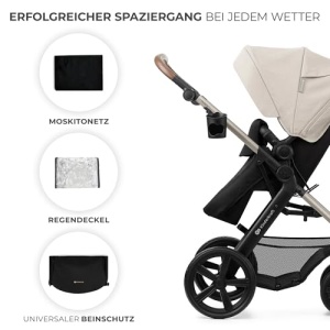 Carucior multifunctional Kinderkraft MOOV 2 3-in-1 pana la 22 kg roti EVA gri - Img 14