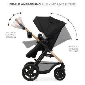 Carucior multifunctional Kinderkraft MOOV2 3 in 1, negru, pana la 27 kg - Img 11