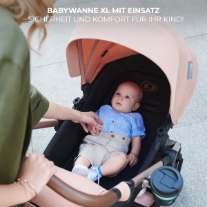 Carucior Multifunctional Kinderkraft MOOV2 AIR 4 in 1, Capacitate 22 kg, Culoare Gri - Img 7