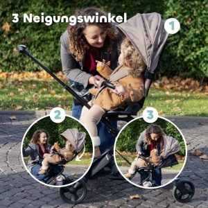 Carucior pentru copii BEABA X Micro Mobility, 360 rotire, 7 pozitii, UPF 50 - Img 4