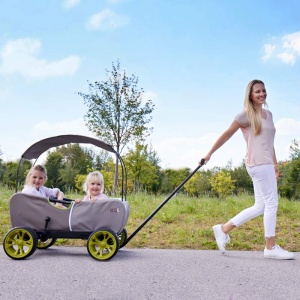 Carucior pentru copii hauck Eco Mobil, 2 locuri, 50 kg, cu umbra, pliabil - Img 6