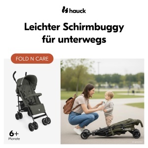 Carucior pliabil hauck Fold N Care, verde, 7.6 kg, cu protectie UV 50 - Img 2
