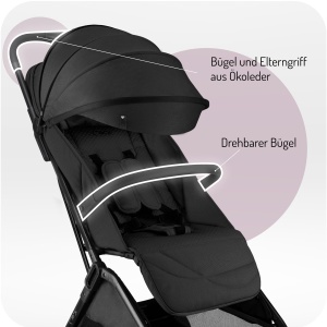Carucior pliabil MoMi ANDREA cu functie de culcare, 7 kg, accesorii incluse - Img 5
